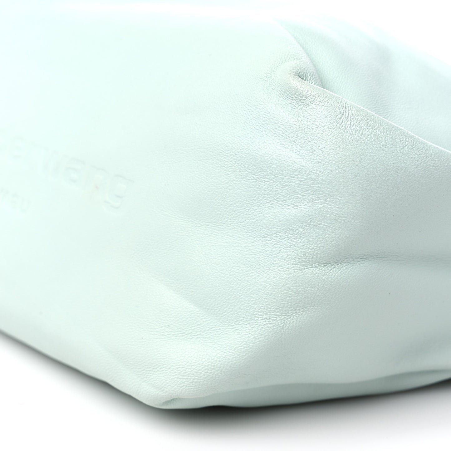 Lambskin Mini Scrunchie Bag Light Blue