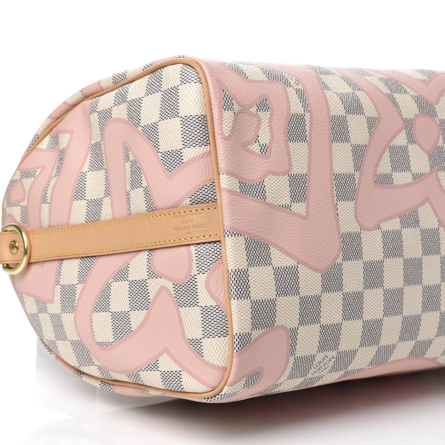 Damier Azur Tahitienne Speedy Bandouliere 30 Rose Ballerine