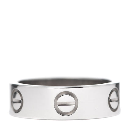 Cartier 18K White Gold 5.5mm LOVE Ring 50 5.25 1 of 4