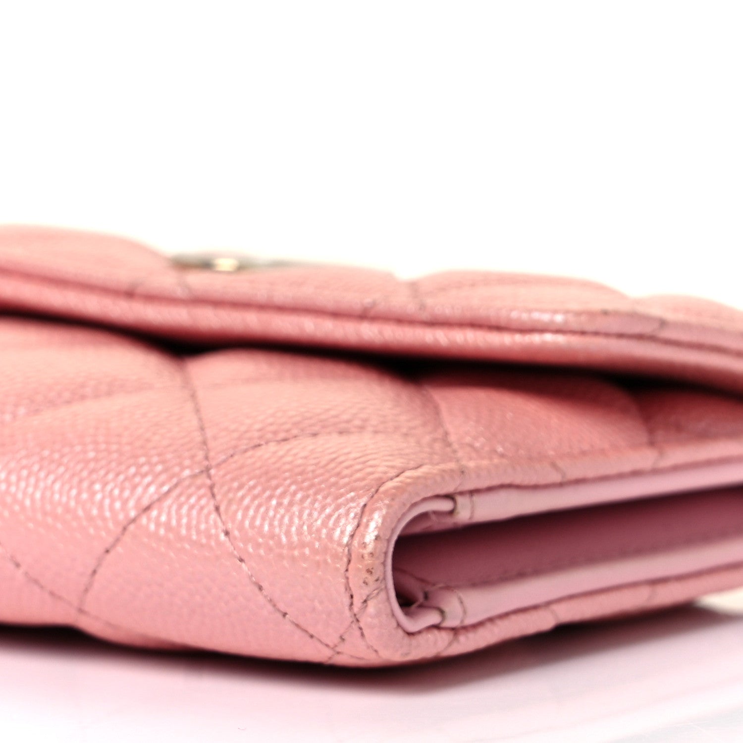 Chanel Iridescent Caviar Quilted Small Flap Wallet Rose Pink 8 of 9