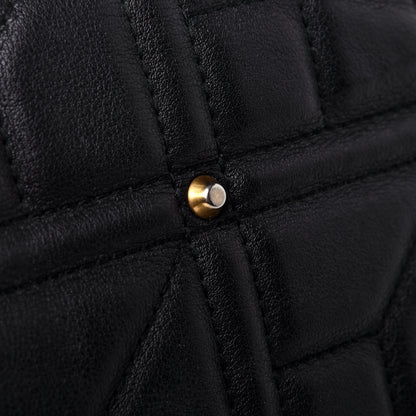 Gucci Calfskin Matelasse Studded Medium GG Marmont Shoulder Bag Black 11 of 12