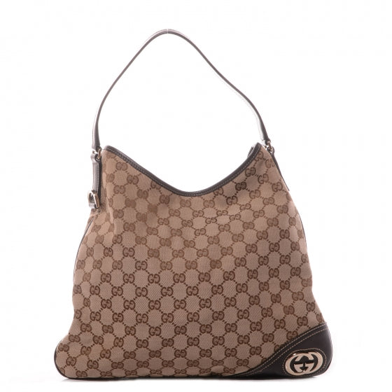 Monogram GG New Britt Medium Hobo Brown