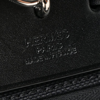 Hermes Military Toile Vache Hunter Herbag Zip Retourne 31 PM Black 10 of 11