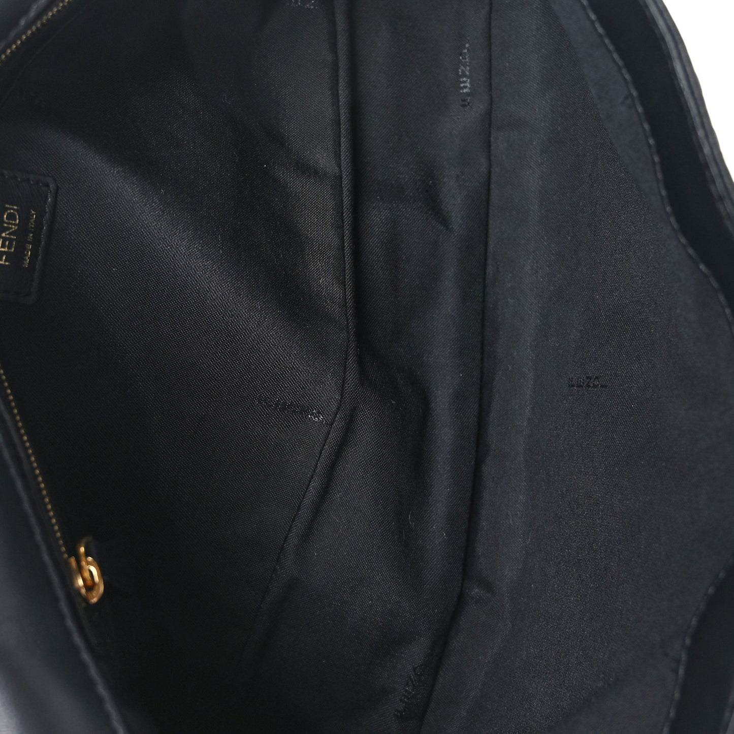 Nappa FF 1974 Embossed Large Baguette Black