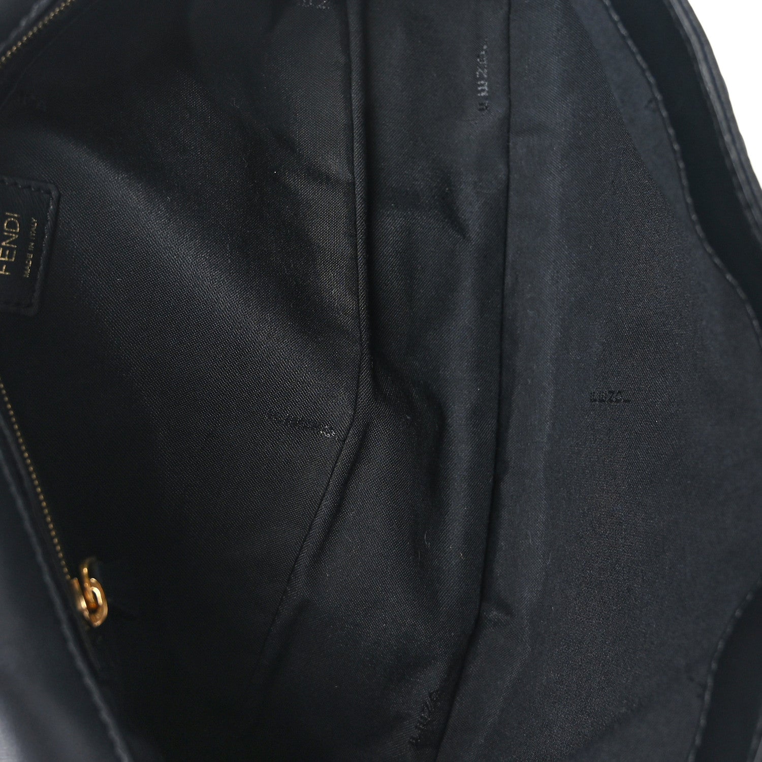 Fendi Nappa FF 1974 Embossed Large Baguette Black 5 of 8