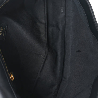 Fendi Nappa FF 1974 Embossed Large Baguette Black 5 of 8