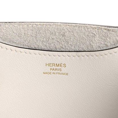 Hermes Taurillon Clemence Swift In-The-Loop 18 Bag New White 6 of 11
