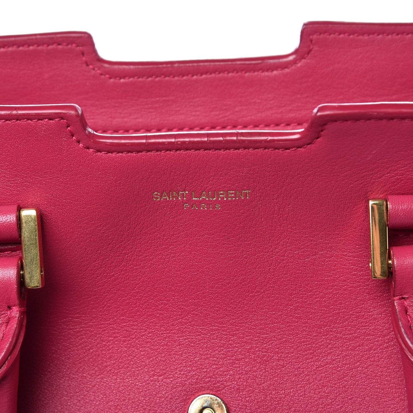 Calfskin Small Classic Y Cabas Fuchsia