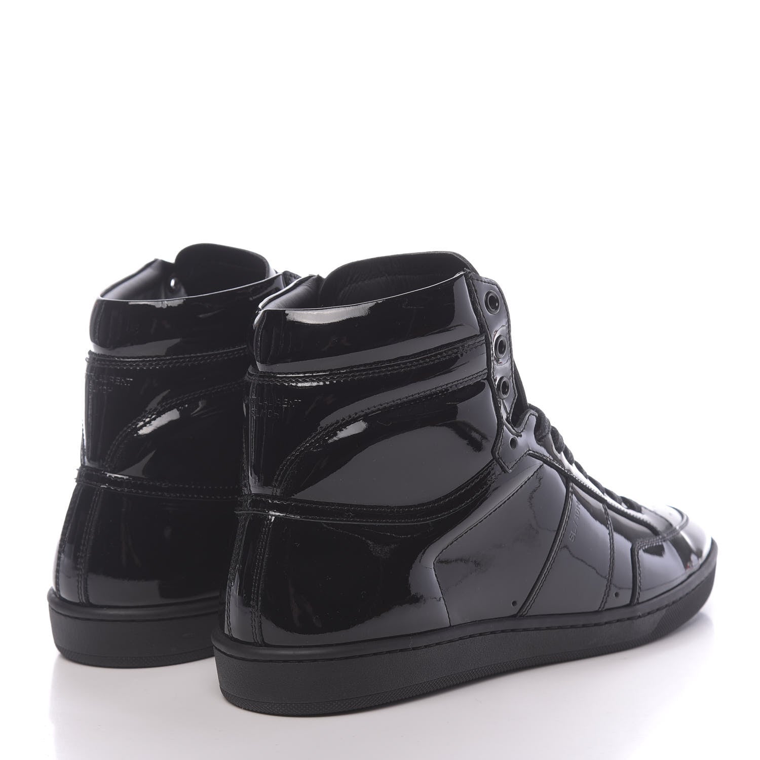 Saint Laurent Patent Court Classic SL/10H High Top Sneakers 43 Black 4 of 9