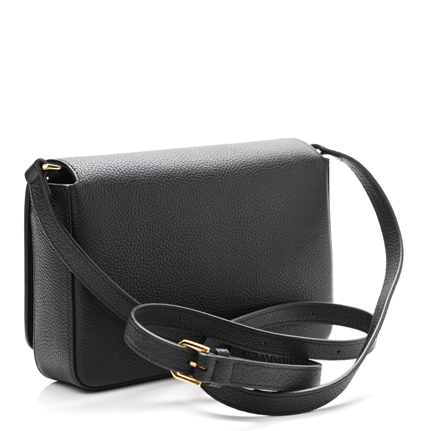 Grainy Calfskin Vintage Check Hampshire Crossbody Black