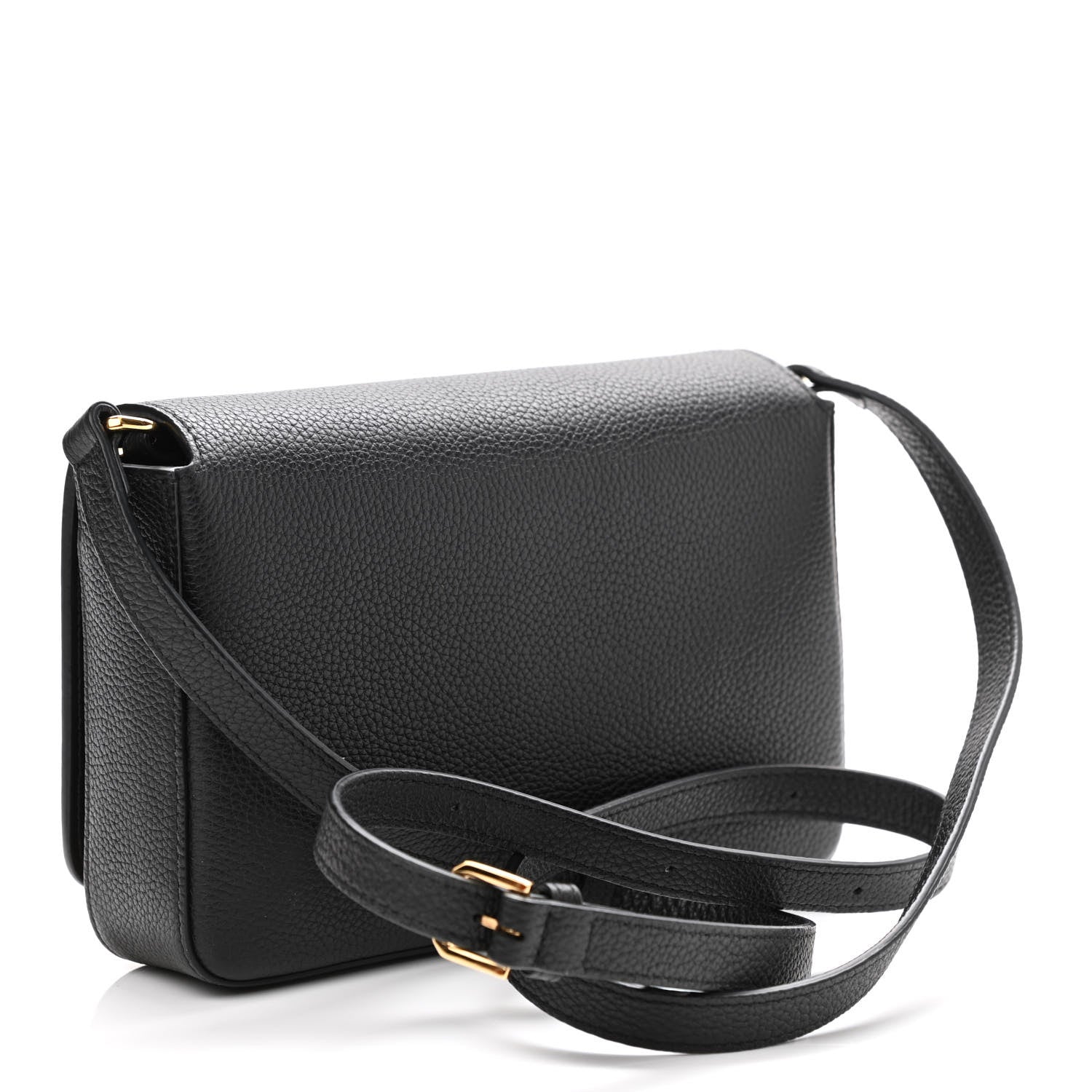 Burberry Grainy Calfskin Vintage Check Hampshire Crossbody Black 3 of 9
