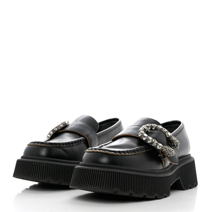 Gucci Cordovan Lux Dionysus Hunder Loafers 35.5 Black 3 of 12