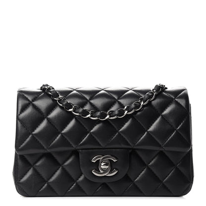 Chanel Lambskin Quilted Mini Rectangular Flap Black 1 of 12