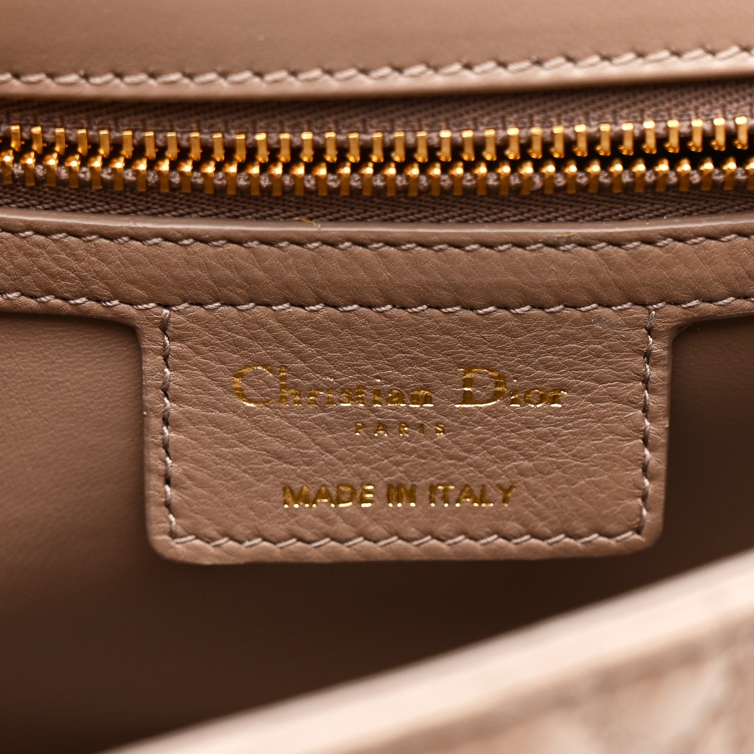 Christian Dior Calfskin Cannage Medium Caro Bag Taupe 6 of 14