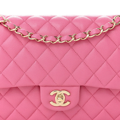 Chanel Caviar Quilted Medium Double Flap Pink 8 of 10
