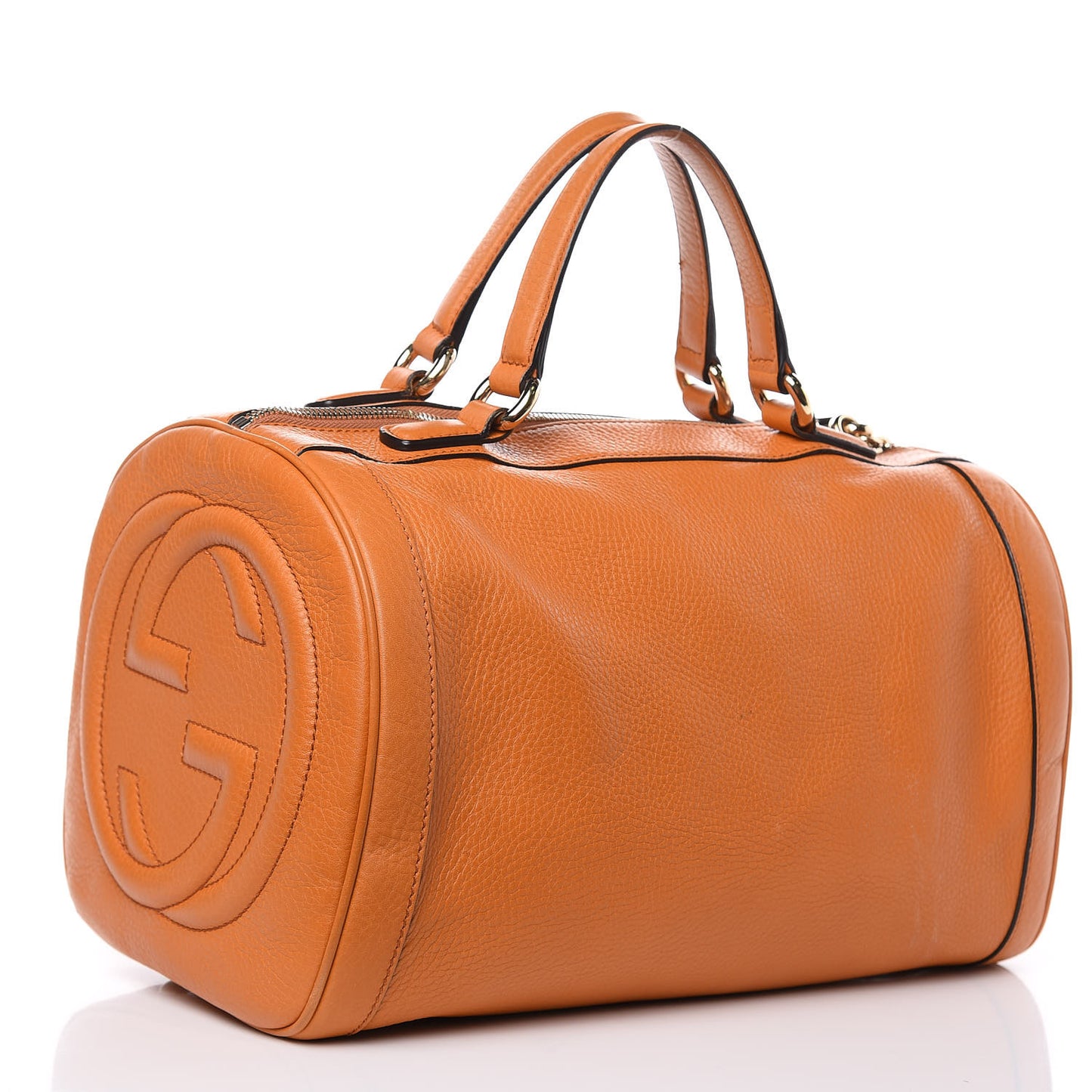 Pebbled Calfskin Medium Soho Boston Curcuma