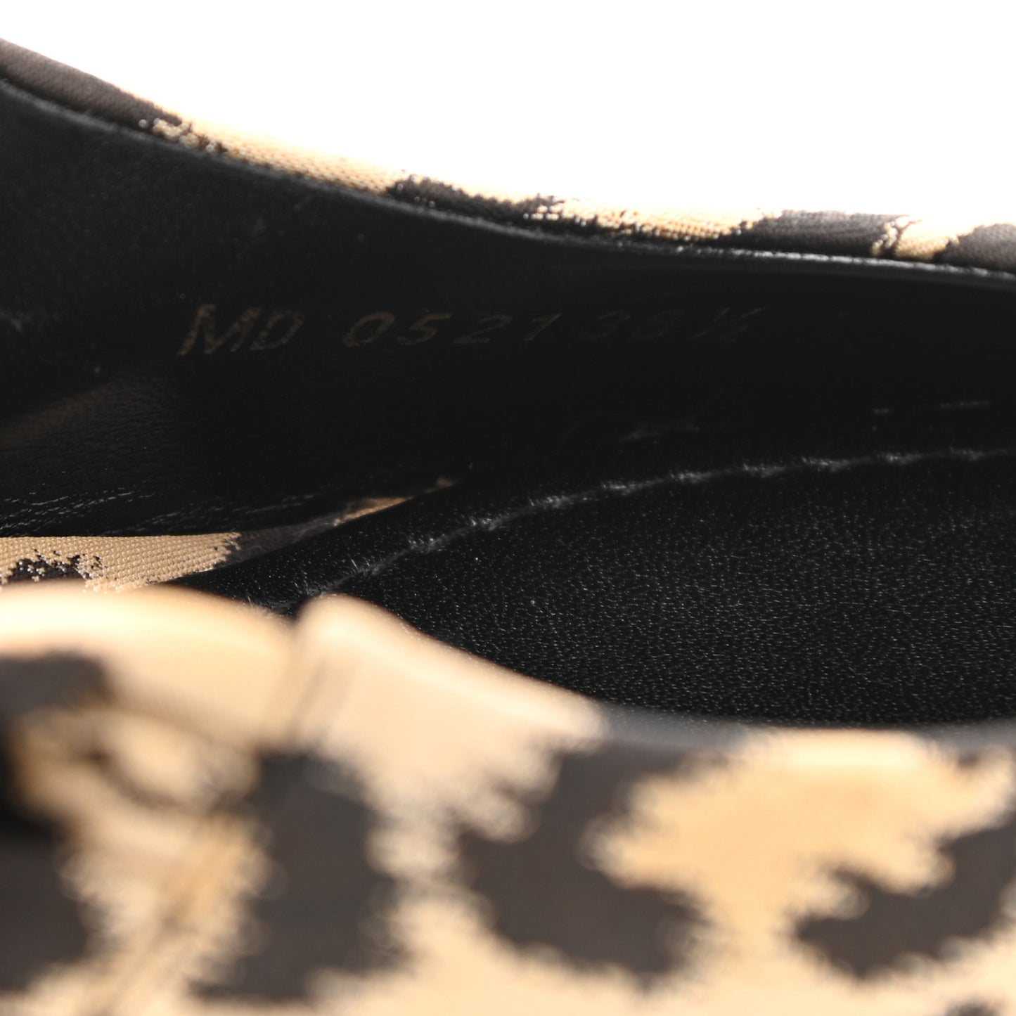 Nylon Leopard Print Mizza Slingback Pumps 38.5 Beige Multicolor