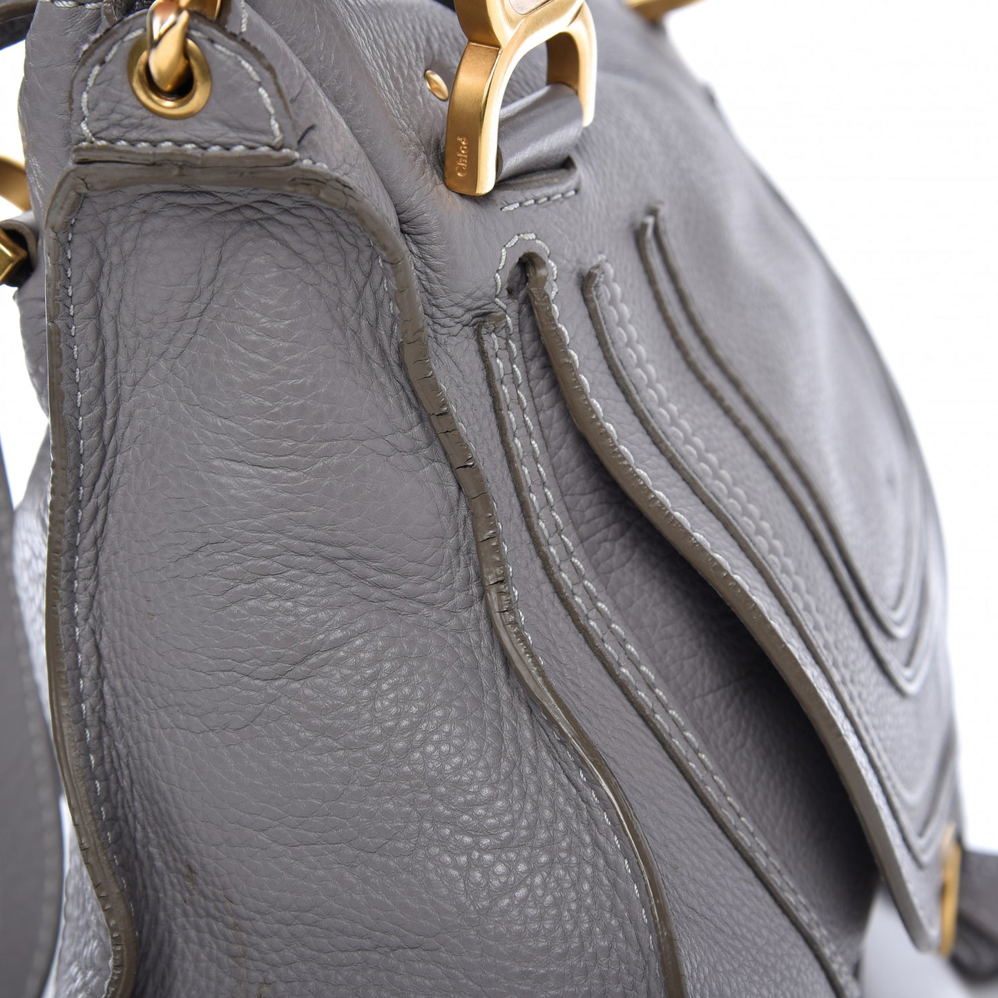 Calfskin Medium Marcie Satchel Cashmere Grey