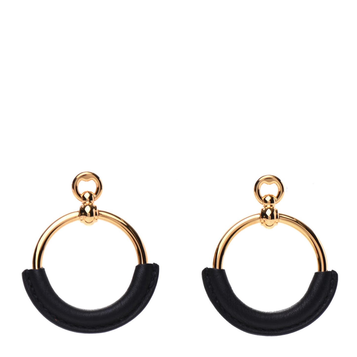 Swift Loop Earrings Gold Black