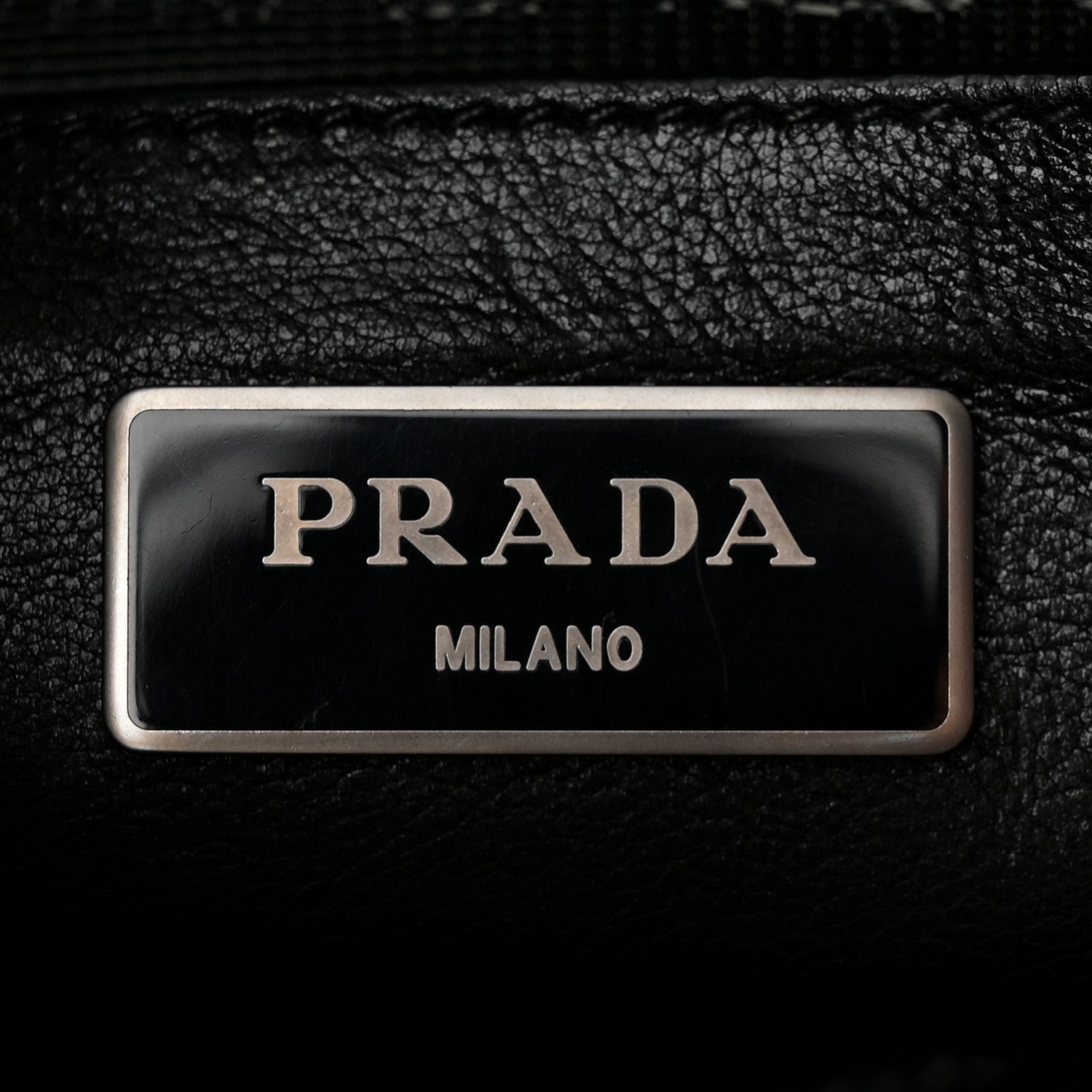 Prada Glace Calf Small Twin Pocket Tote Black 6 of 12