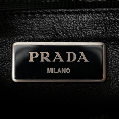 Prada Glace Calf Small Twin Pocket Tote Black 6 of 12