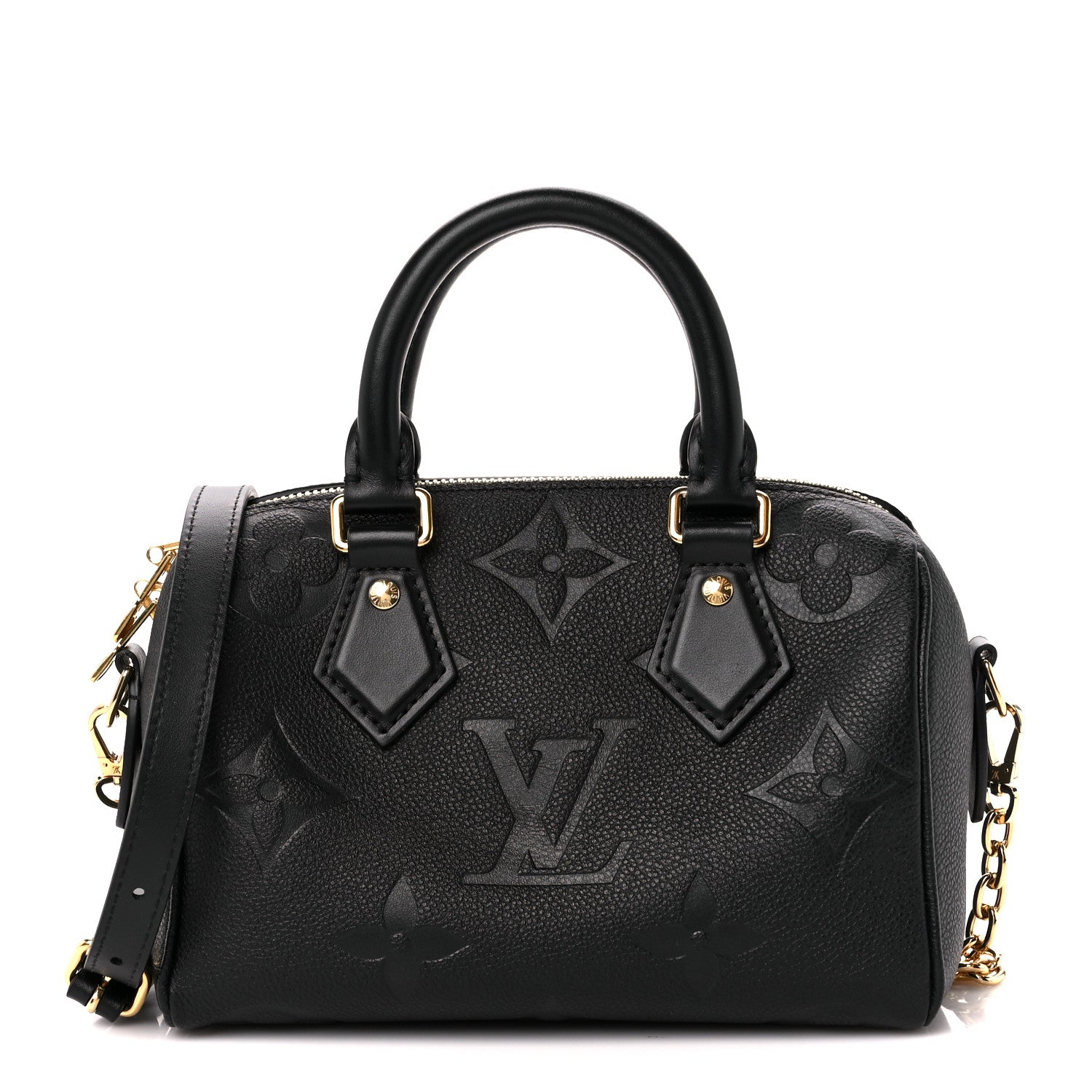 Louis Vuitton Empreinte Monogram Giant Speedy Bandouliere 20 Black 1 of 9