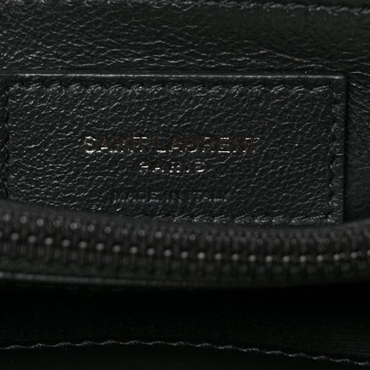 Saint Laurent Calfskin Y Quilted Monogram Small Loulou Chain Satchel Black 6 of 9