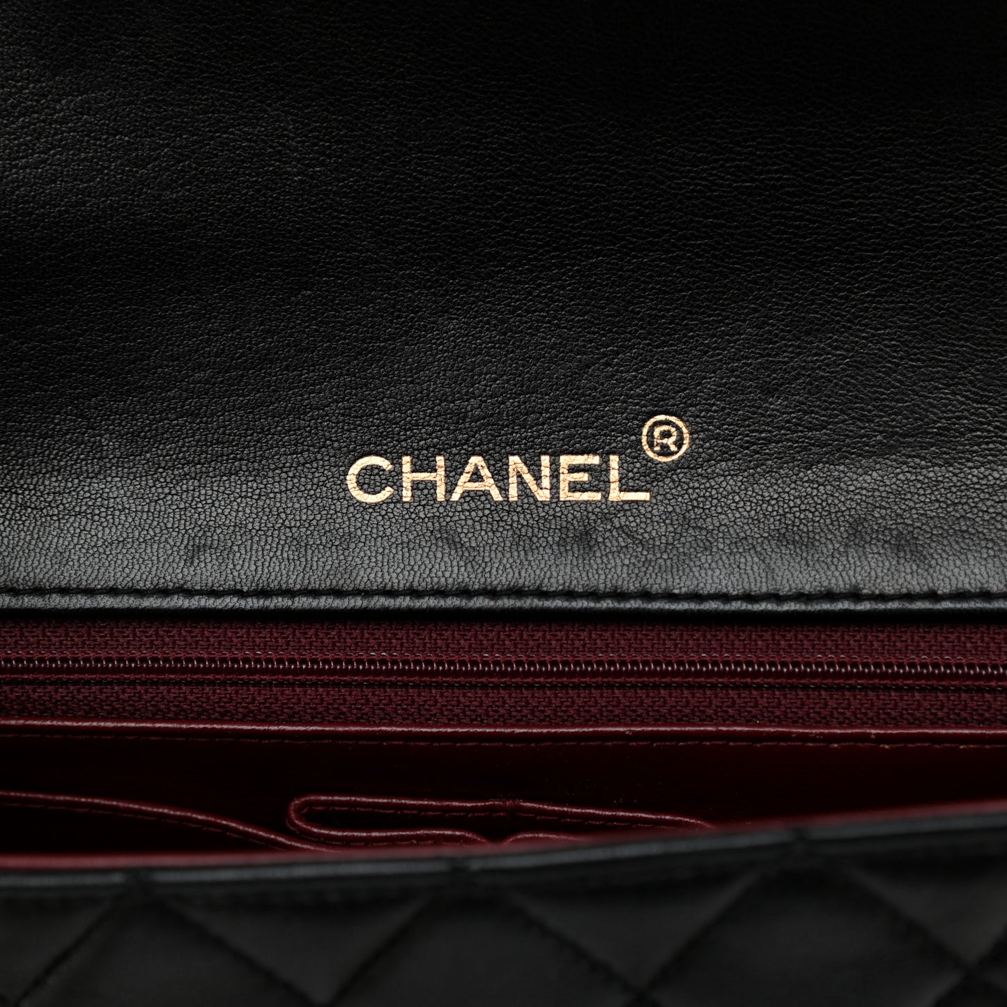 Lambskin Quilted Small Single Flap Black