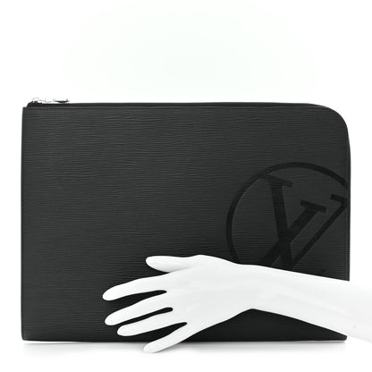 Louis Vuitton Epi Pochette Jour GM Black 2 of 7