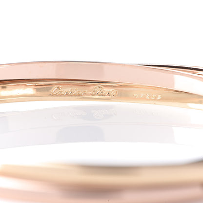 Cartier 18K Pink Yellow White Gold Trinity Bangle 4 of 4