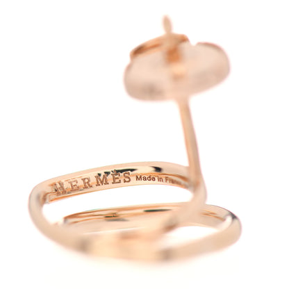 Hermes 18K Rose Gold TPM Vertige Coeur Earrings 4 of 6