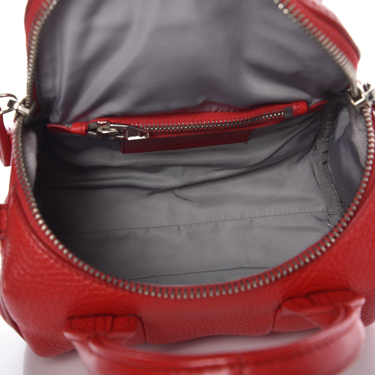 Pebbled Lambskin Mini Rockie Red Rhodium Hardware