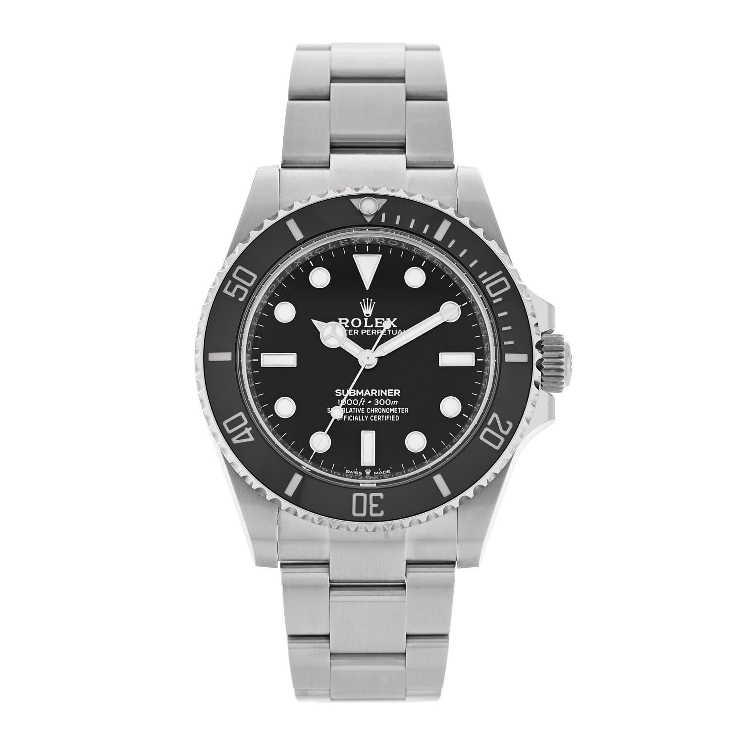 Rolex Stainless Steel 41mm Oyster Perpetual Submariner Watch Black 124060 1 of 5
