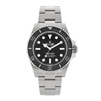 Rolex Stainless Steel 41mm Oyster Perpetual Submariner Watch Black 124060 1 of 5