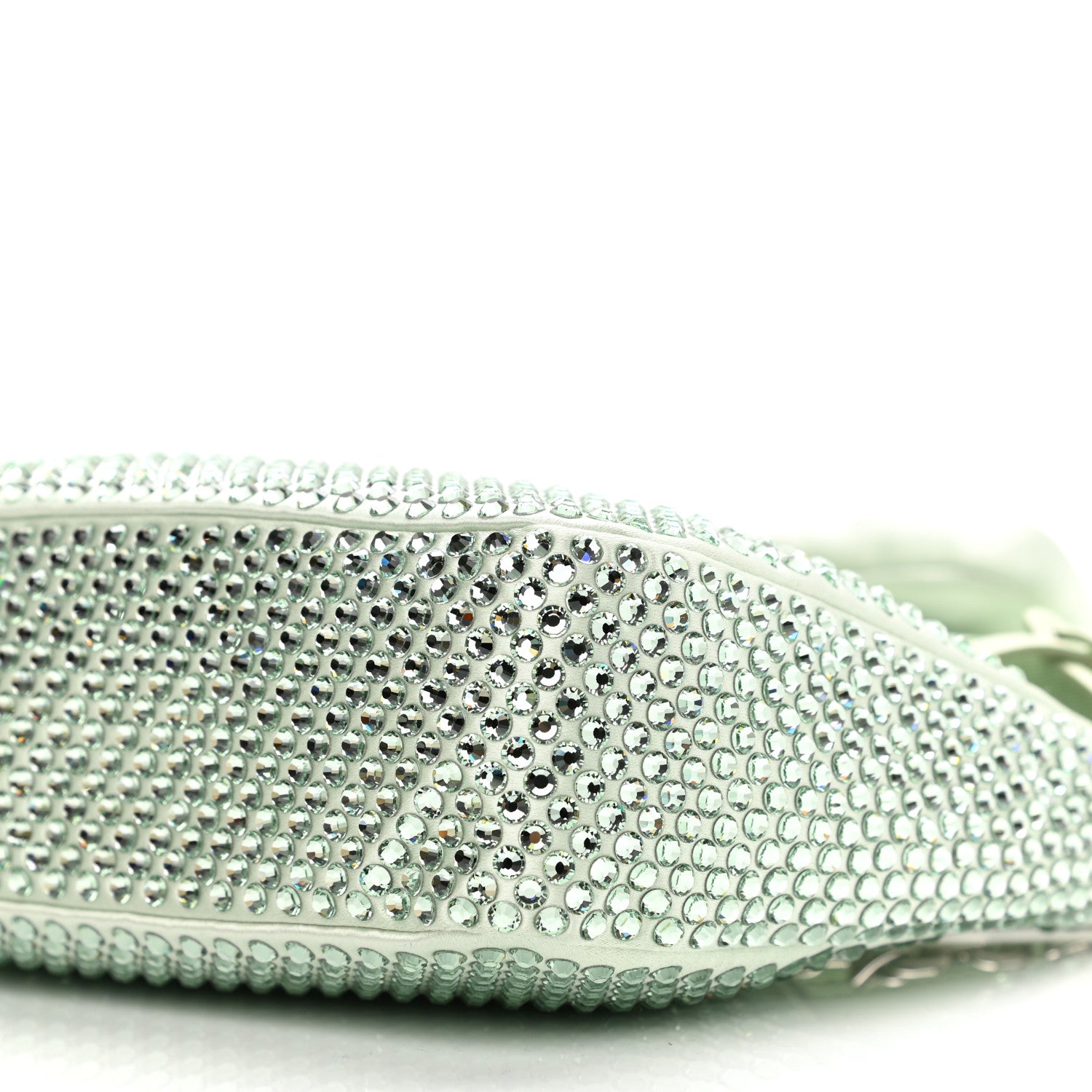 Prada Satin Crystal Re-Edition 2005 Shoulder Bag Acqua 9 of 9