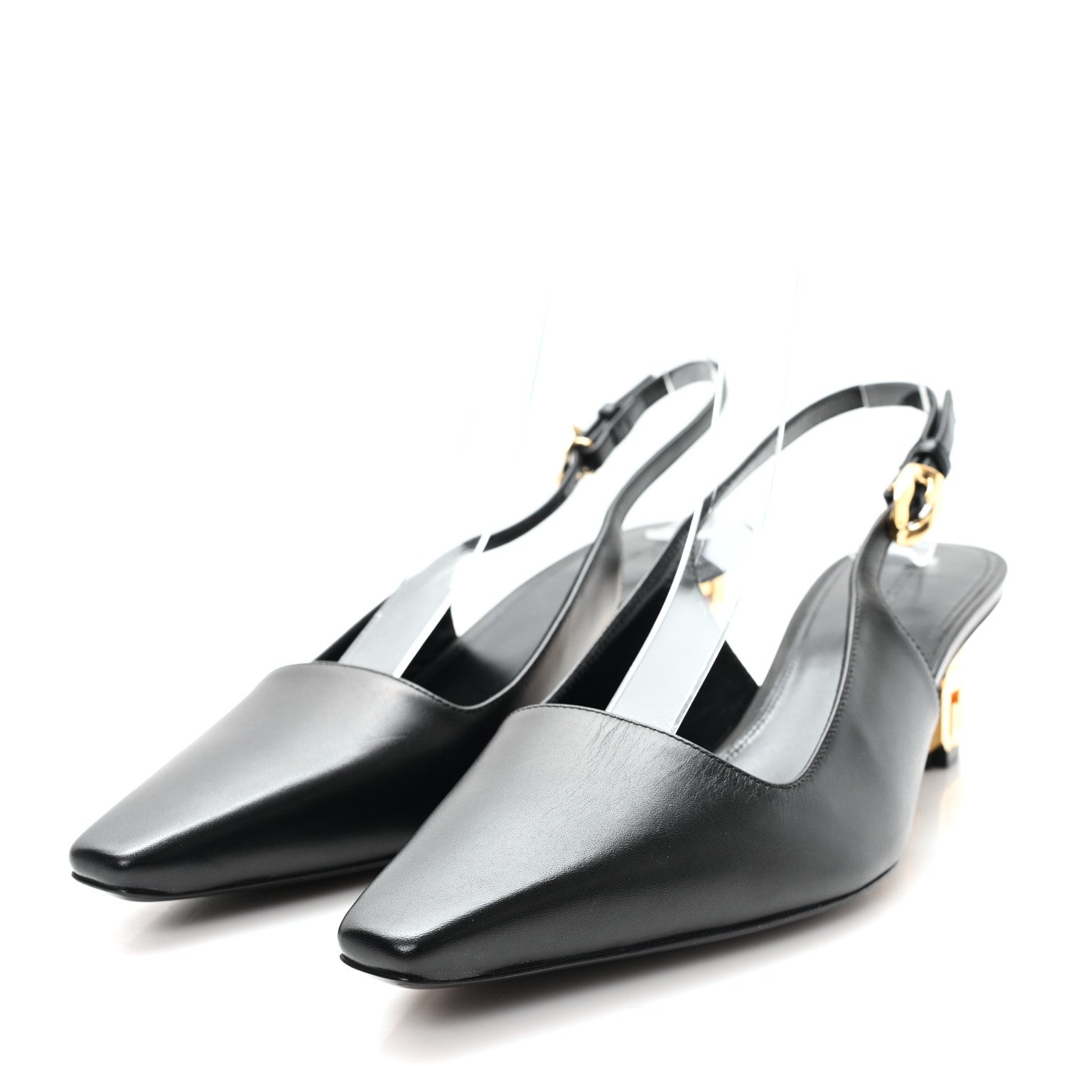 Givenchy Calfskin G Cube 50mm Slingback Pumps 36 Black 4 of 10