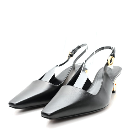 Givenchy Calfskin G Cube 50mm Slingback Pumps 36 Black 4 of 10