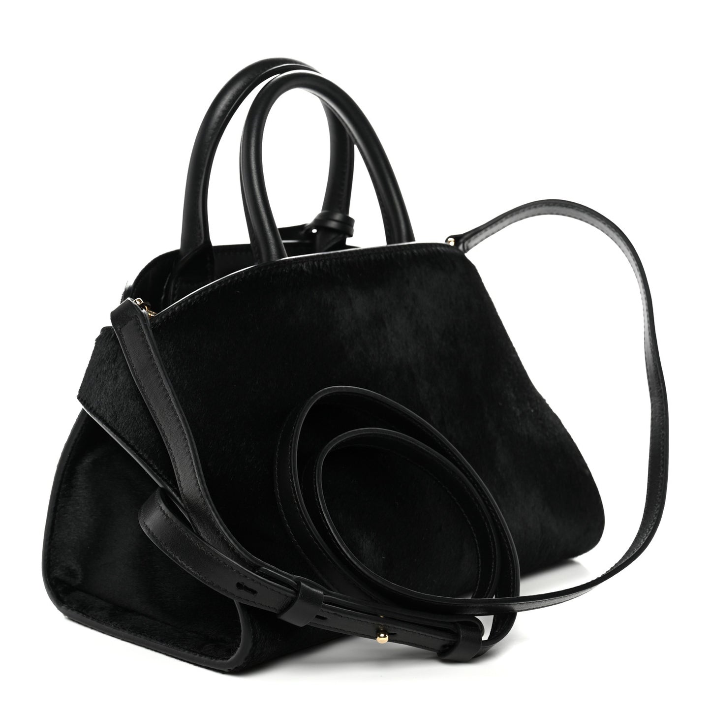 Pony Hair Mini Hug Bag Black