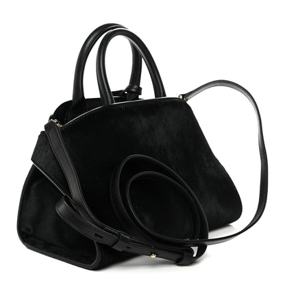 Salvatore Ferragamo Pony Hair Mini Hug Bag Black 3 of 10