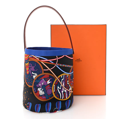 Hermes Canvas Silk Printed Petit H So Small Bucket Bag 10 of 10