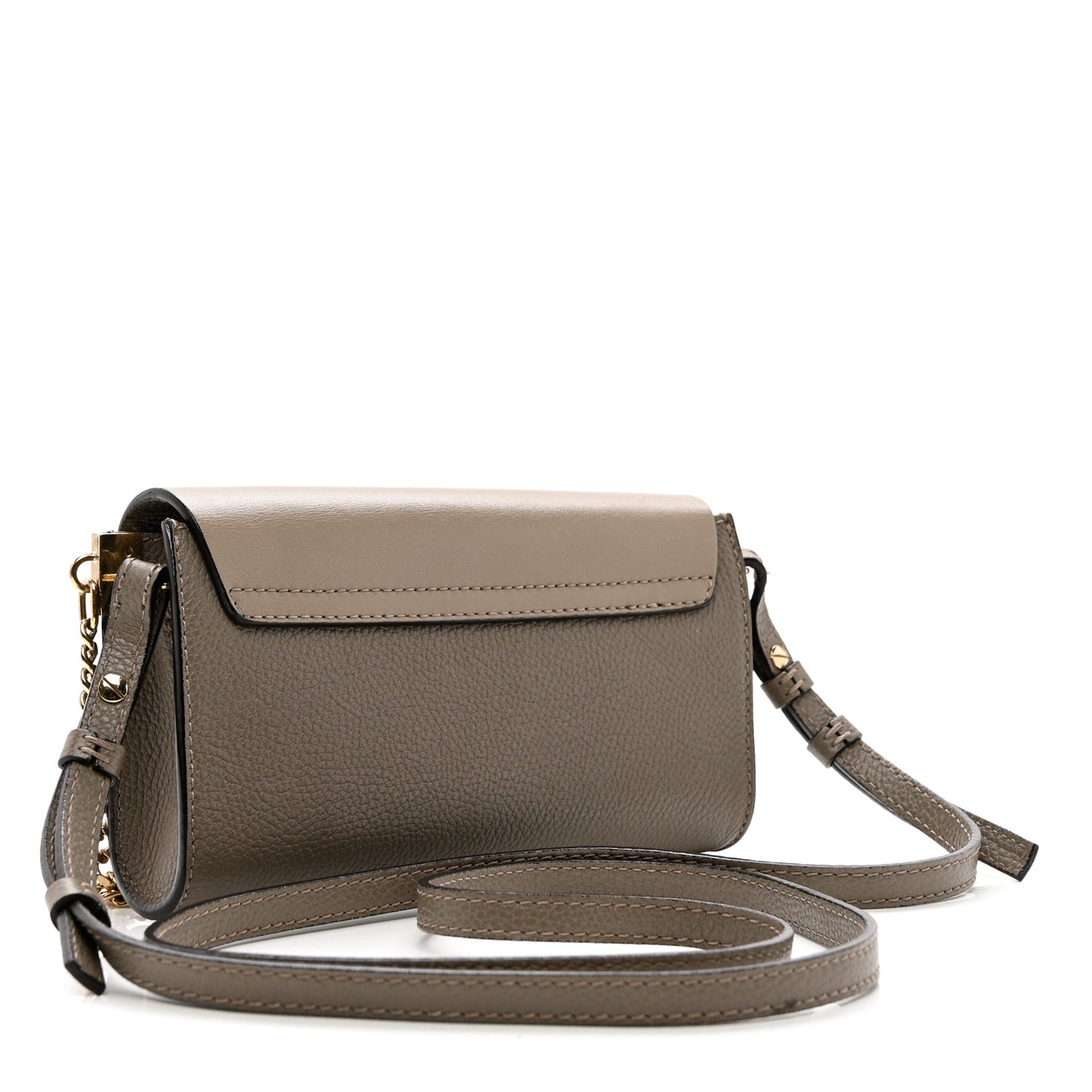 Calfskin Mini Faye Shoulder Bag Motty Grey