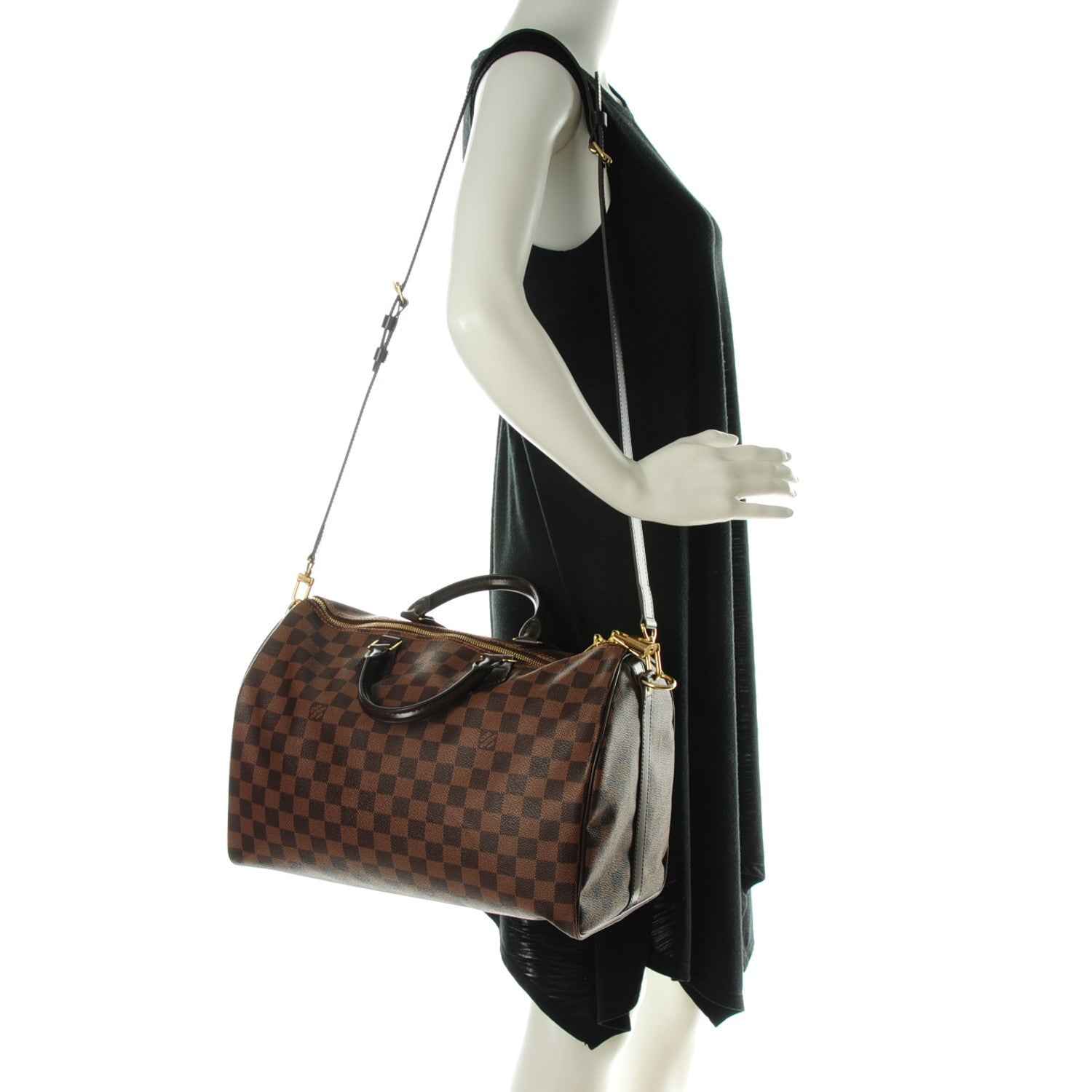 Louis Vuitton Damier Ebene Speedy Bandouliere 35 2 of 7