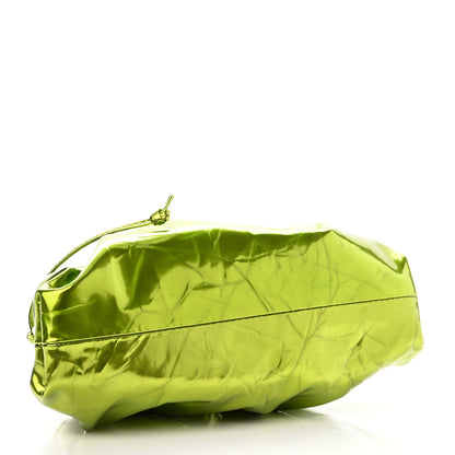 Bottega Veneta Metallic Crushed Calfskin The Mini Pouch Chlorophyll 4 of 9
