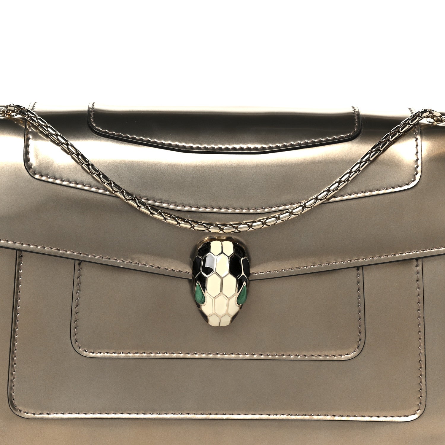 Bulgari Metallic Calfskin Serpenti Forever Crossbody Bag Bronze 8 of 10