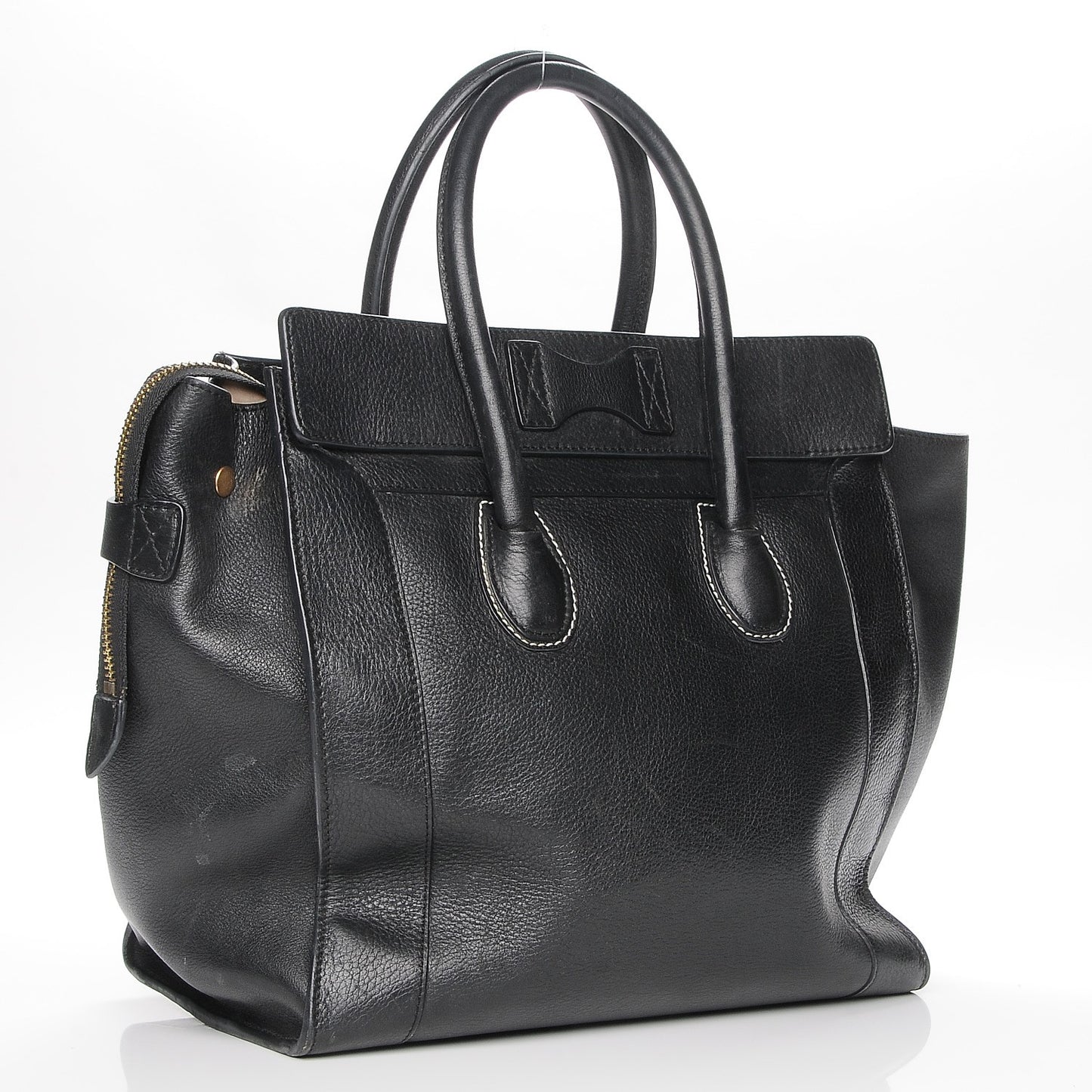 Smooth Calfskin Mini Envelope Luggage Black
