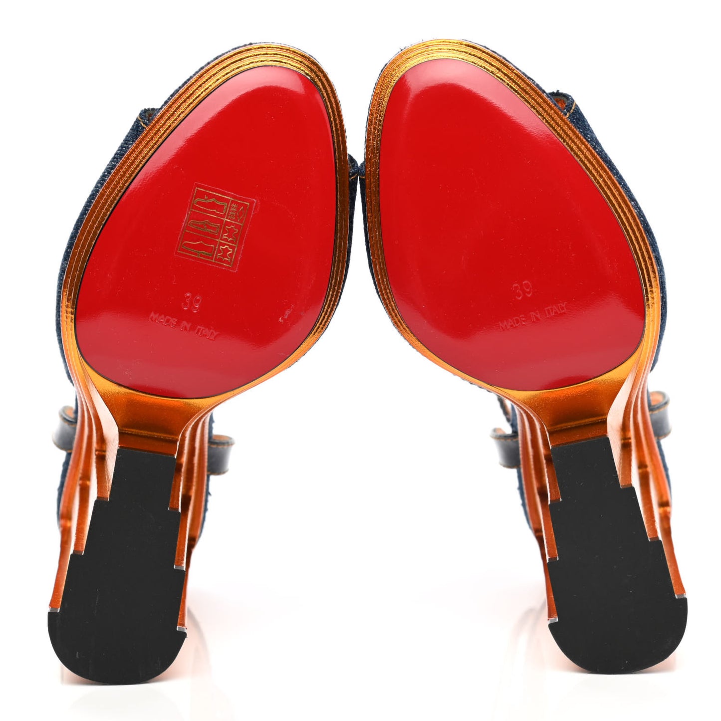 Denim Calfskin Mira Cokunata 120 Sandals 39