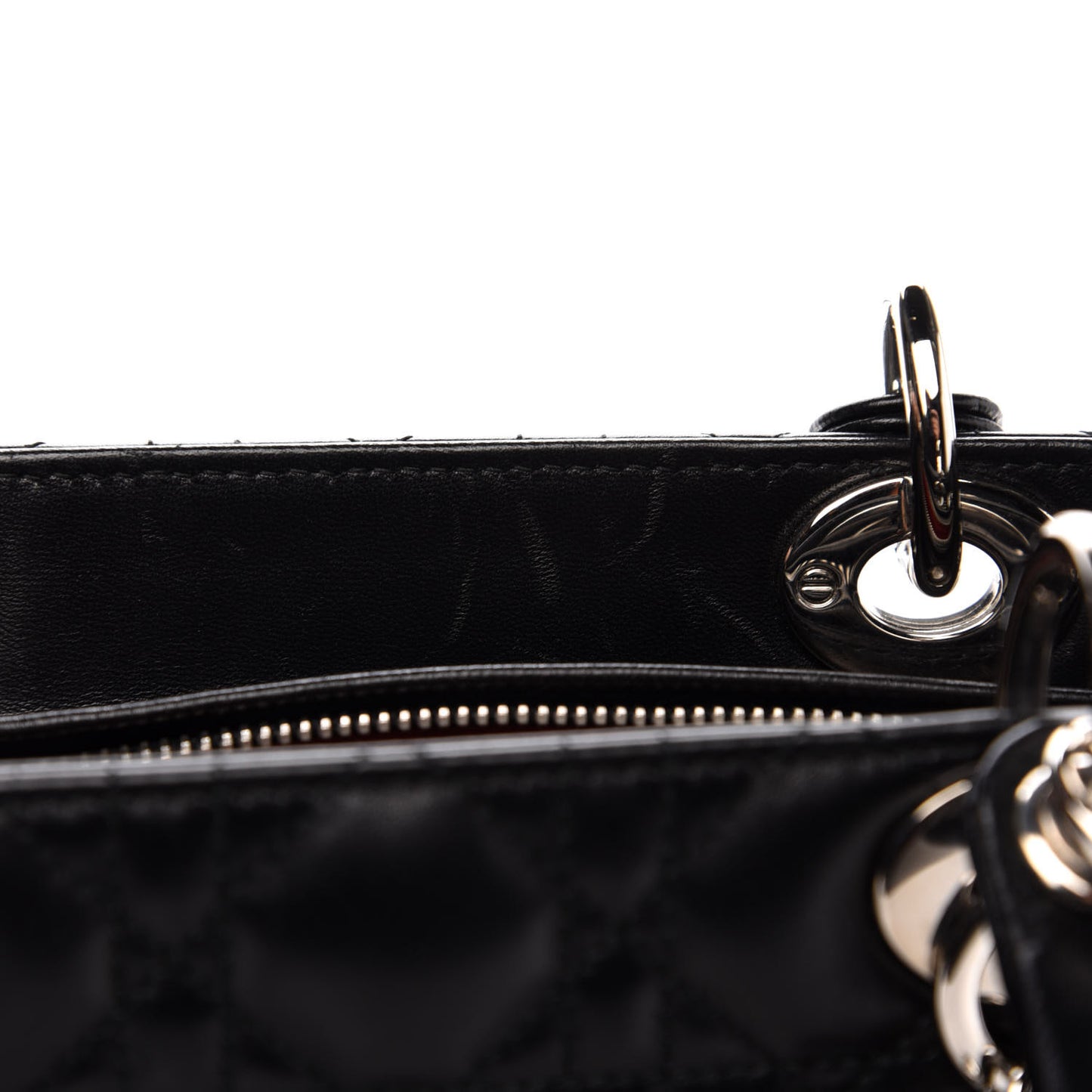 Lambskin Cannage Large Lady Dior Black