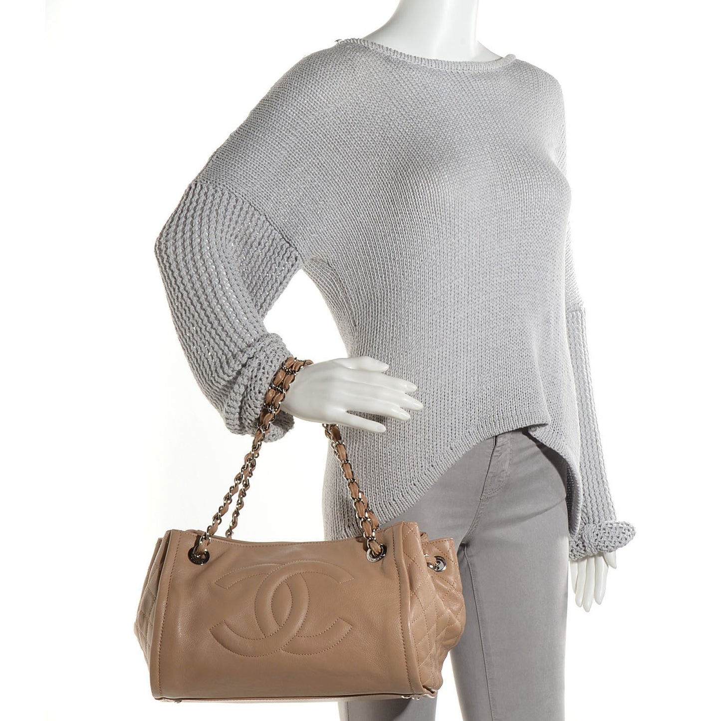 Calfskin Executive Large Bowler Dark Beige