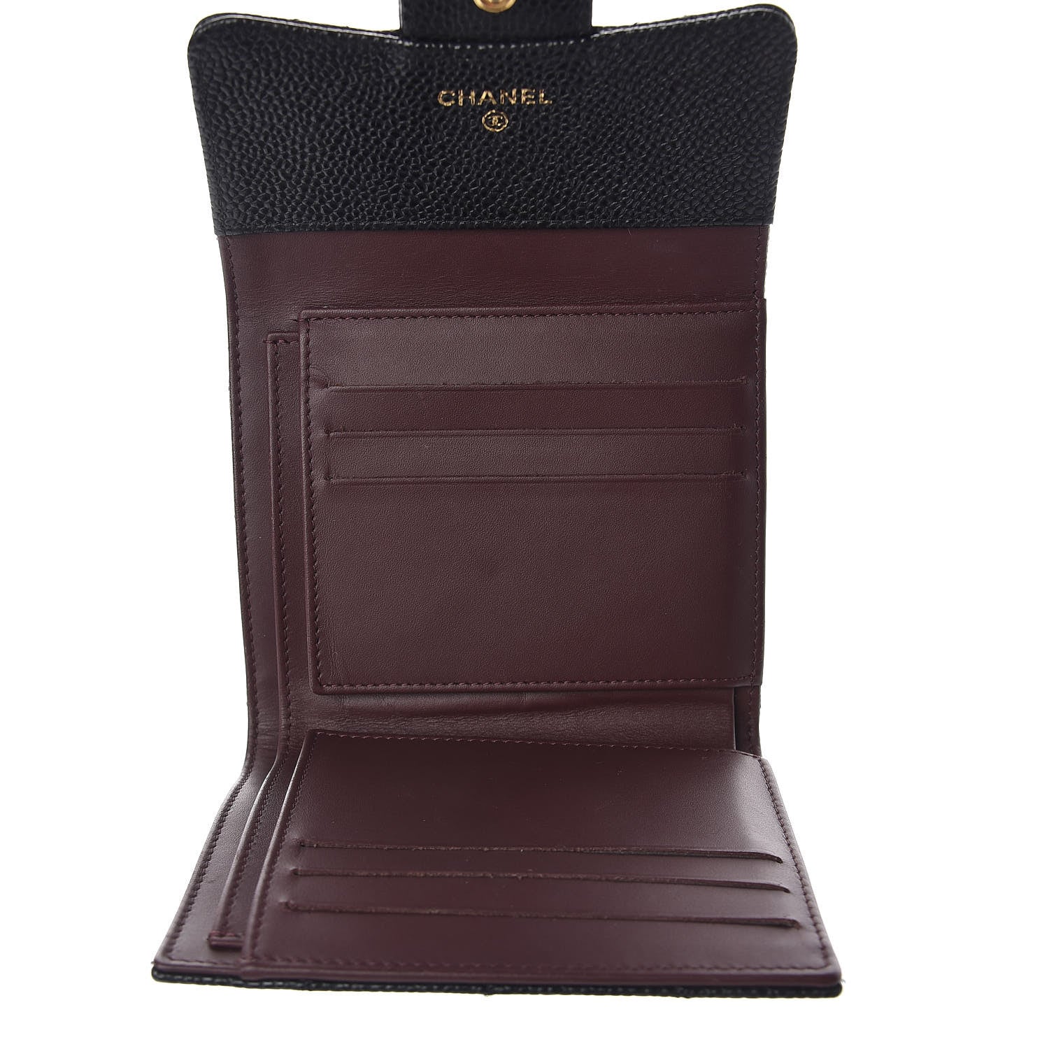 Chanel Caviar Quilted Compact Flap Wallet Black 5 of 8