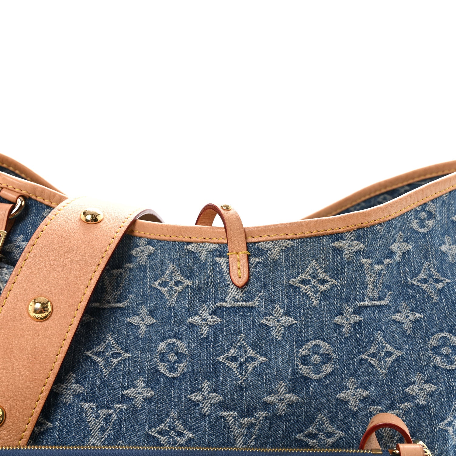 Louis Vuitton Monogram Denim CarryAll MM Blue 8 of 10